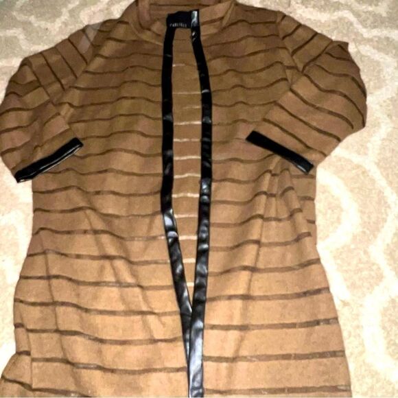 Carlisle size M Brown Striped Cardigan - Picture 1 of 7
